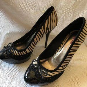 Just Fabulous Women's Zebra Print Pumps Size 8 1/2